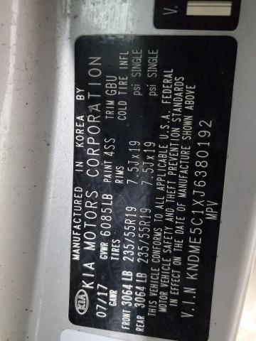 2018 KIA SEDONA SXL KNDME5C1XJ6380192