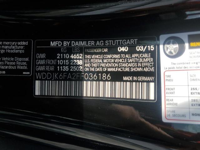 2015 MERCEDES-BENZ SL 400 WDDJK6FA2FF036186
