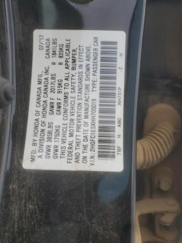 2017 HONDA CIVIC SI - 2HGFC1E5XHH705019