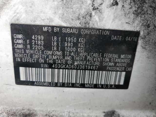 2018 SUBARU IMPREZA PR 4S3GKAD60J3619467