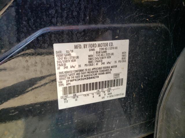 2019 FORD EDGE TITAN 2FMPK3K92KBB89219