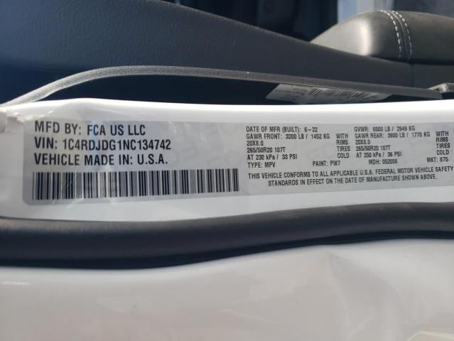 2022 DODGE DURANGO GT - 1C4RDJDG1NC134742