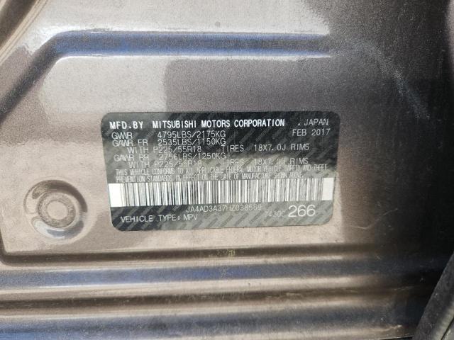 2017 MITSUBISHI OUTLANDER JA4AD3A37HZ038569
