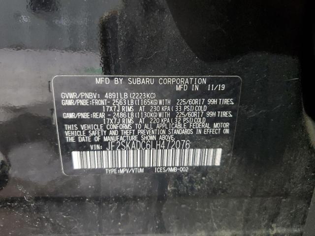 2020 SUBARU FORESTER JF2SKADC6LH472076