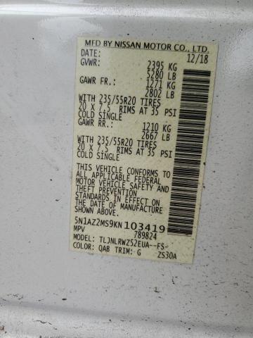 2019 NISSAN MURANO S 5N1AZ2MS9KN103419