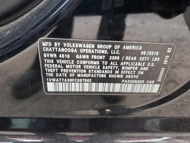 2015 VOLKSWAGEN PASSAT S 1VWAT7A36FC097562