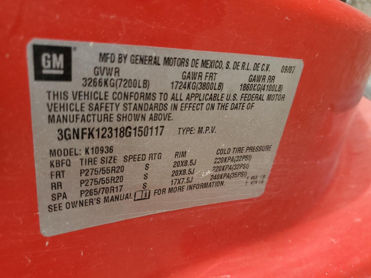 Lot #3287516996 2008 CHEVROLET AVALANCHE