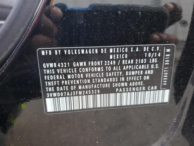 2015 VOLKSWAGEN JETTA 3VWD07AJ3FM245329
