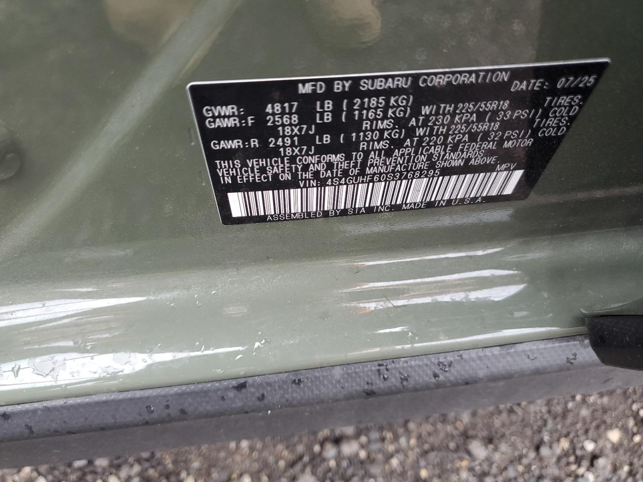 SUBARU CROSSTREK SPORT