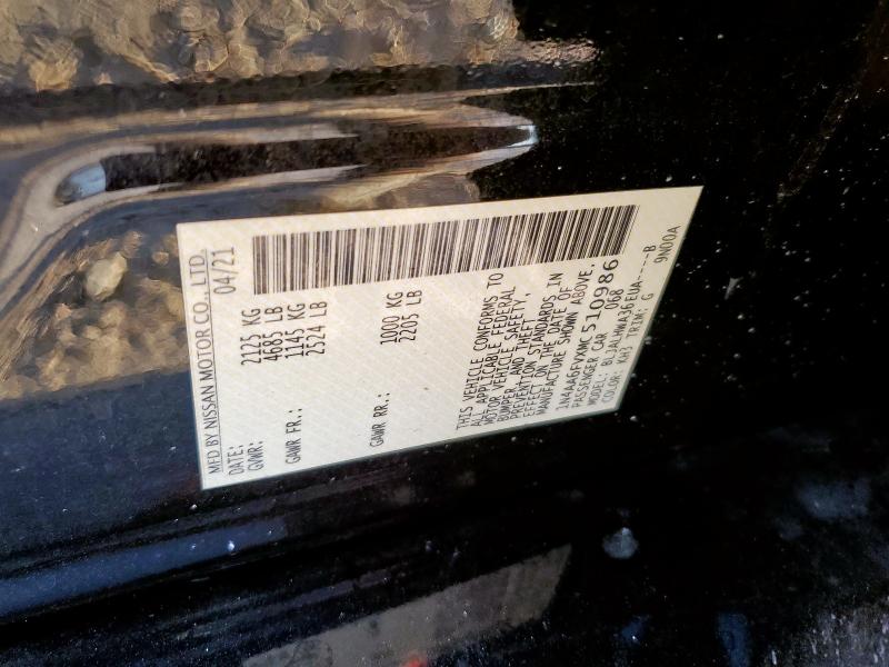 2021 NISSAN MAXIMA PLA 1N4AA6FVXMC510986