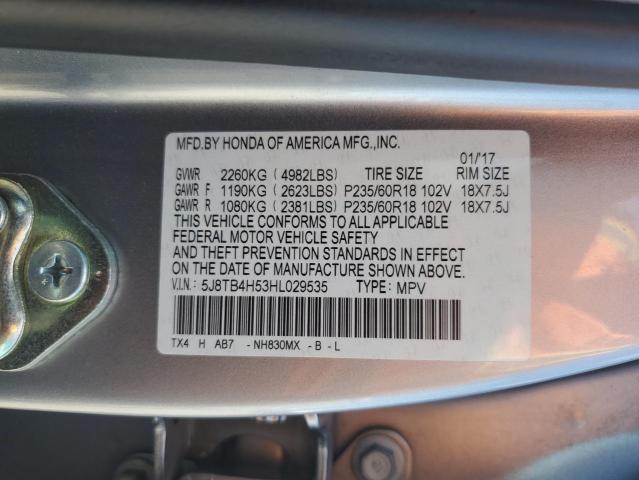 2017 ACURA RDX TECHNOLOGY 5J8TB4H53HL029535