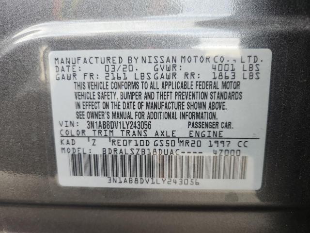 2020 NISSAN SENTRA SR 3N1AB8DV1LY243056