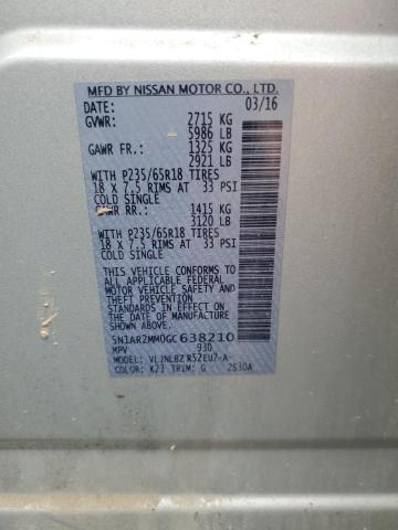 2016 NISSAN PATHFINDER S 5N1AR2MM0GC638210