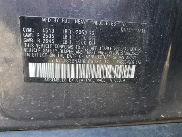 2015 SUBARU LEGACY 2.5I PREMIUM - 4S3BNAH61F3037512