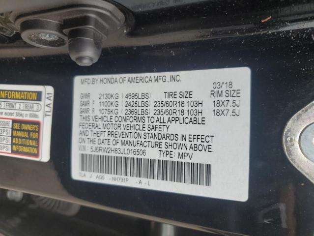 2018 HONDA CR-V EXL 5J6RW2H83JL016506