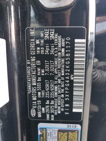 2019 KIA SORENTO L - 5XYPG4A32KG581170