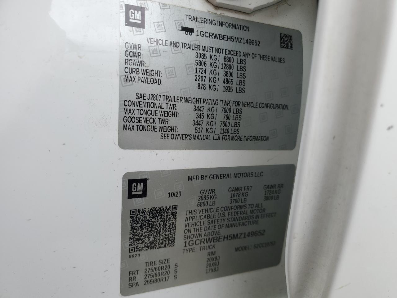 Lot #3248598256 2021 CHEVROLET SILVERADO C1500 CUSTOM