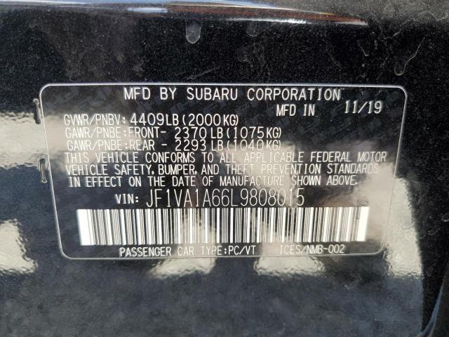 2020 SUBARU WRX JF1VA1A66L9808015