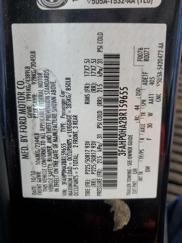 2011 FORD FUSION SE - 3FAHP0HA2BR159655