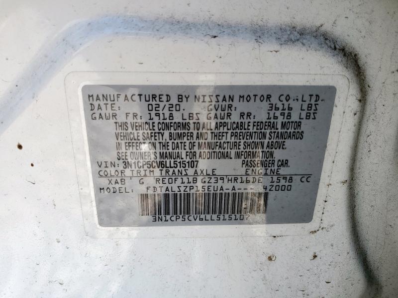 2020 NISSAN KICKS SV 3N1CP5CV6LL515107