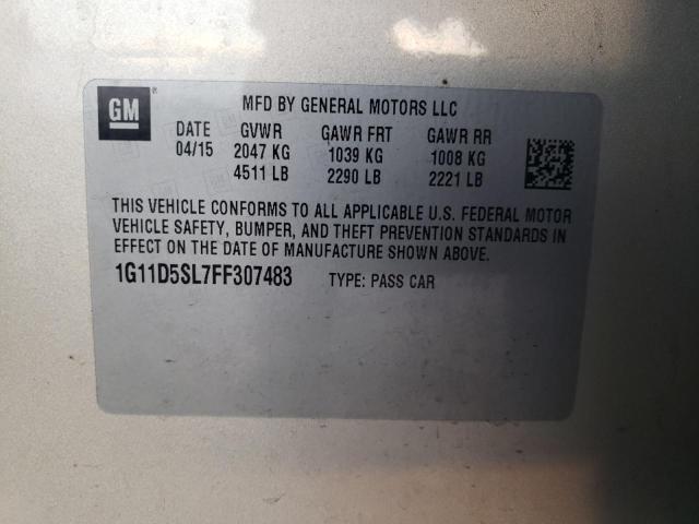 2015 CHEVROLET MALIBU 2LT 1G11D5SL7FF307483