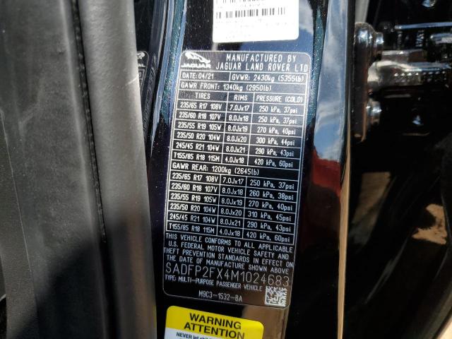 2021 JAGUAR E-PACE SE SADFP2FX4M1024683