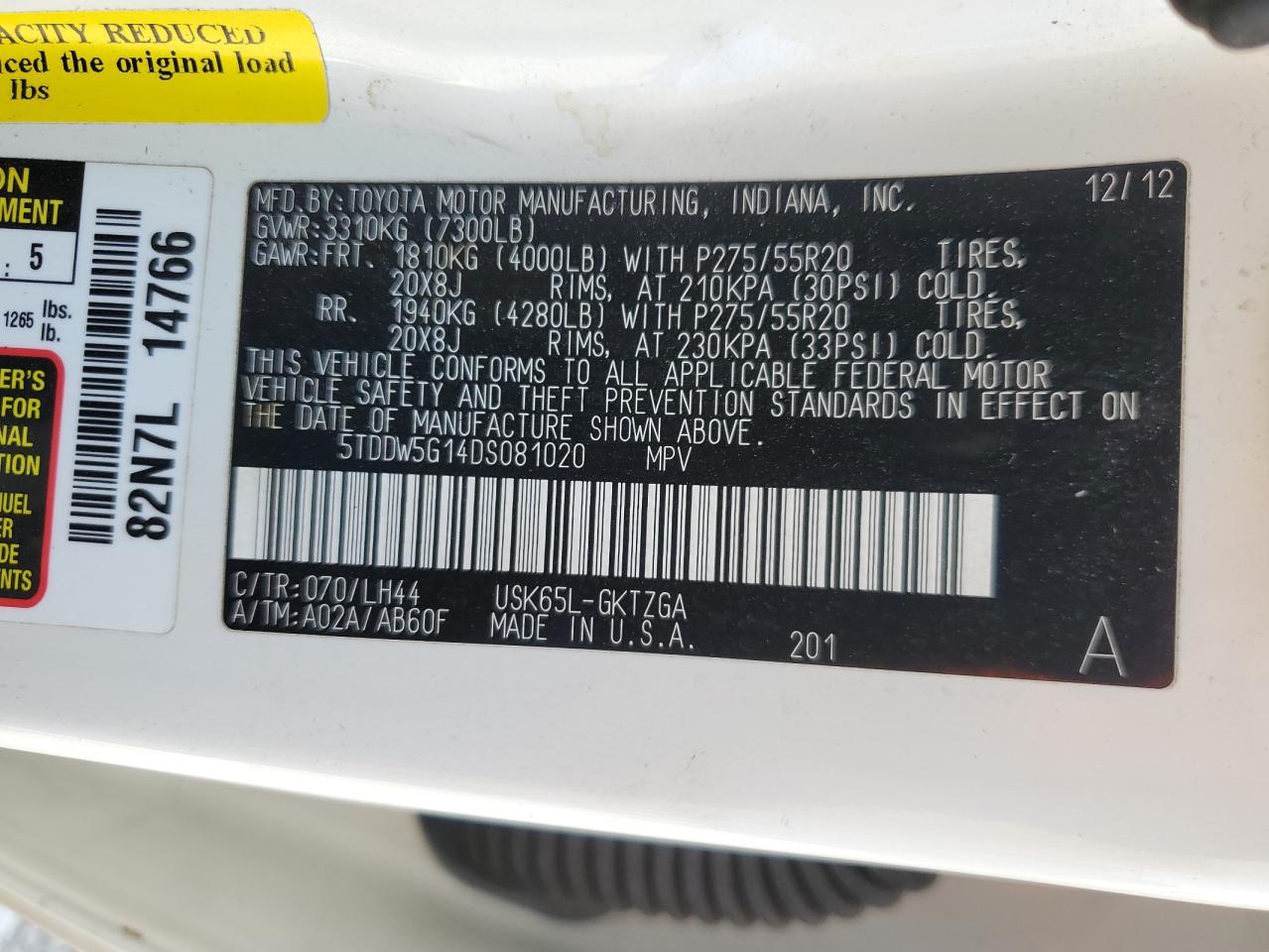 TOYOTA SEQUOIA PLATINUM