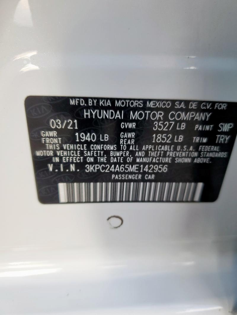 2021 HYUNDAI ACCENT SE 3KPC24A65ME142956