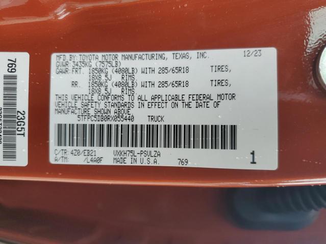 2024 TOYOTA TUNDRA CRE - 5TFPC5DB0RX055440