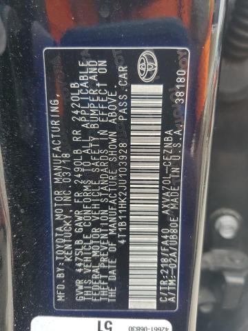 2018 TOYOTA CAMRY L 4T1B11HK2JU103928