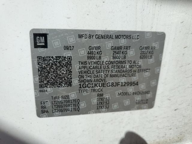 2018 CHEVROLET SILVERADO K2500 HEAVY DUTY - 1GC1KUEG8JF129954