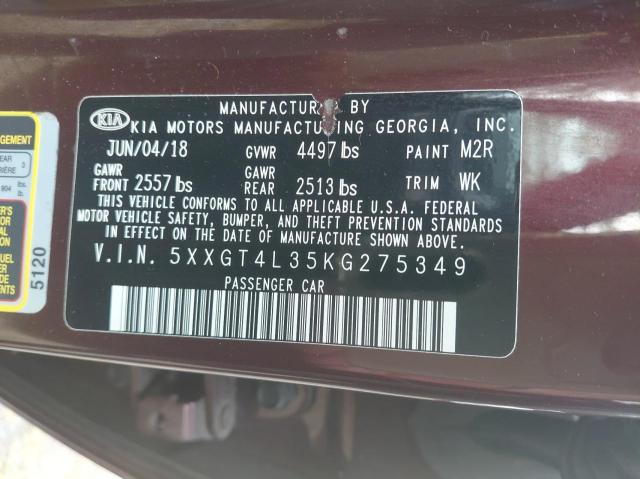 2019 KIA OPTIMA LX 5XXGT4L35KG275349