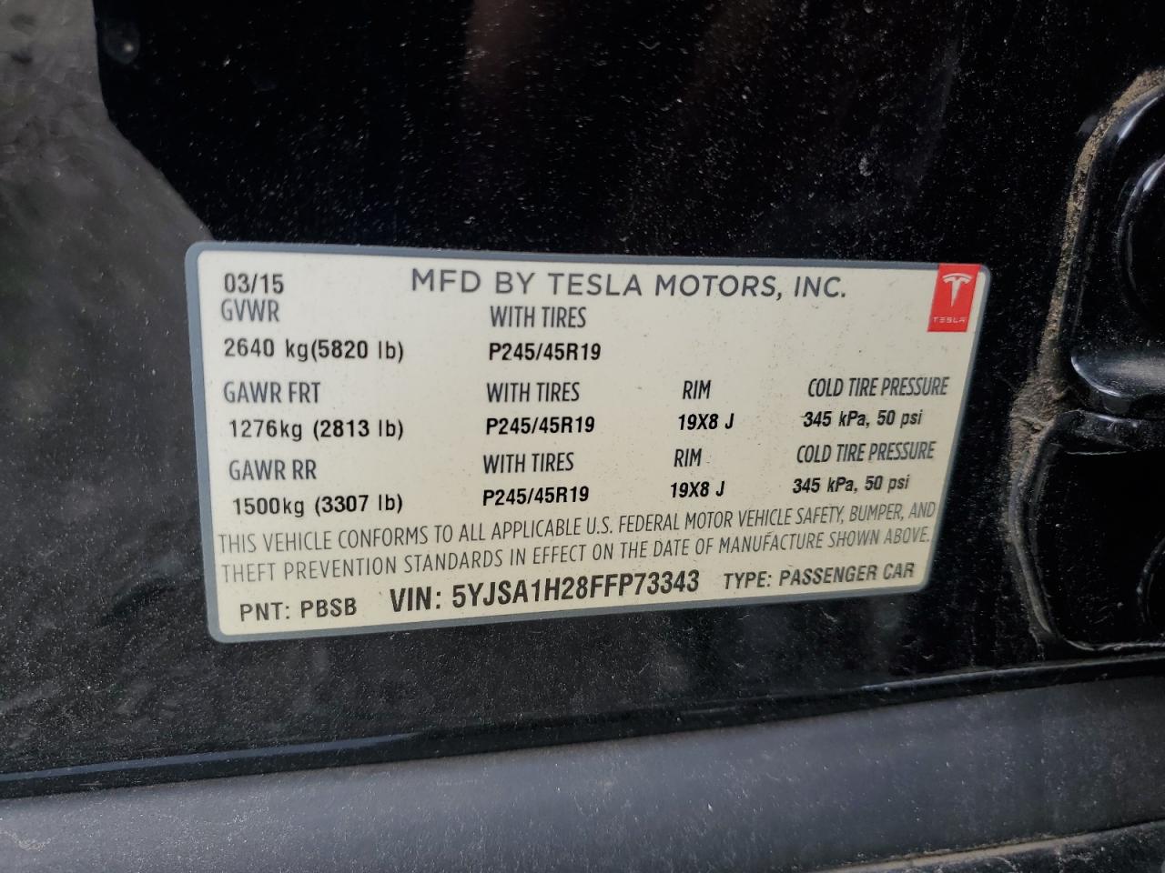 TESLA MODEL S 85D