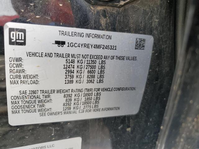 2021 CHEVROLET SILVERADO - 1GC4YREY4MF245321