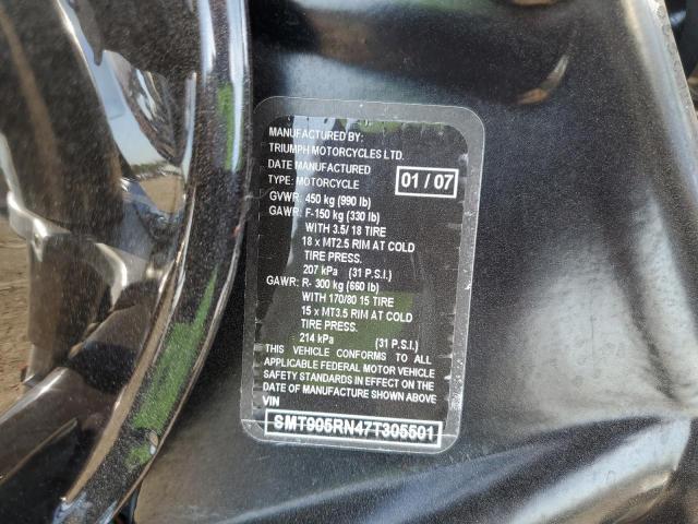 2007 TRIUMPH MOTORCYCLE AMERICA SMT905RN47T305501