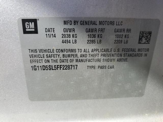 2015 CHEVROLET MALIBU 2LT - 1G11D5SL5FF228717