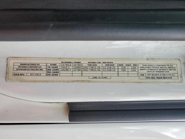 2016 PETERBILT TRACTOR 579 #3246760830