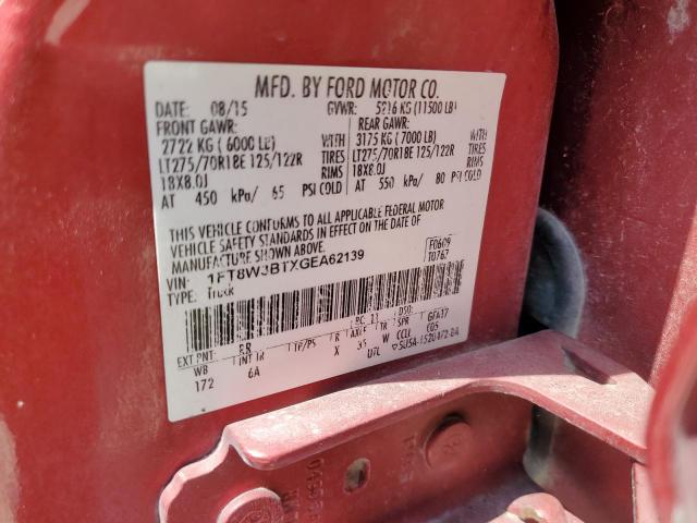 2016 FORD F350 SUPER - 1FT8W3BTXGEA62139