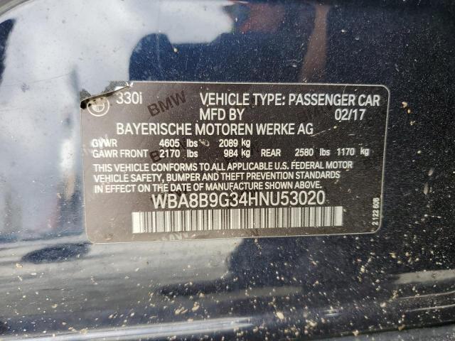 2017 BMW 330 I WBA8B9G34HNU53020