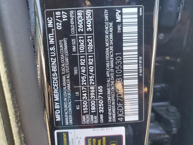 2018 MERCEDES-BENZ GLS 550 4M 4JGDF7DE0JB105301