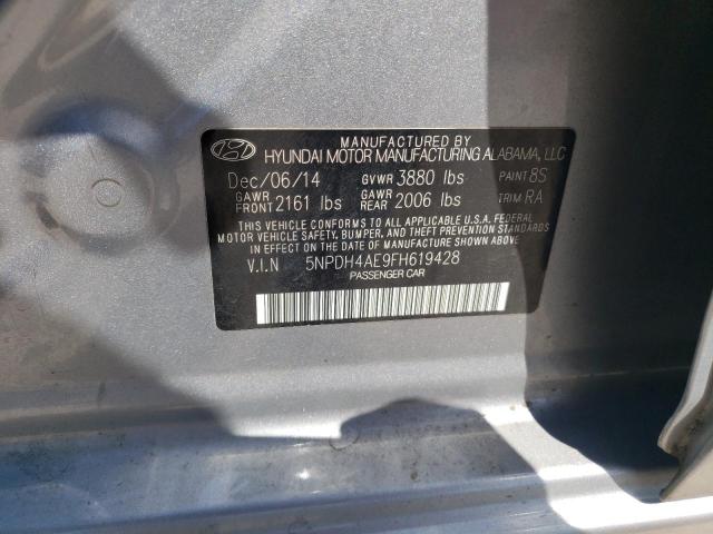 2015 HYUNDAI ELANTRA SE 5NPDH4AE9FH619428