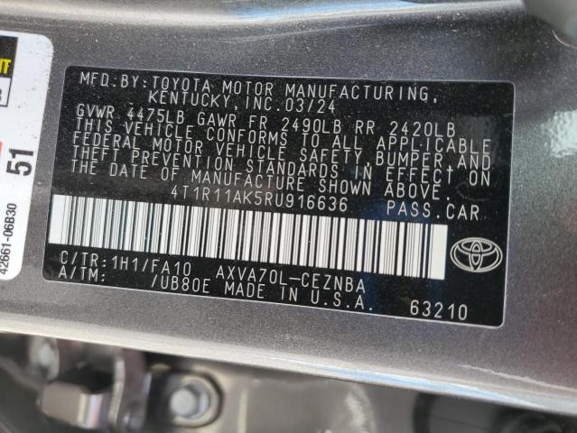 2024 TOYOTA CAMRY LE - 4T1R11AK5RU916636