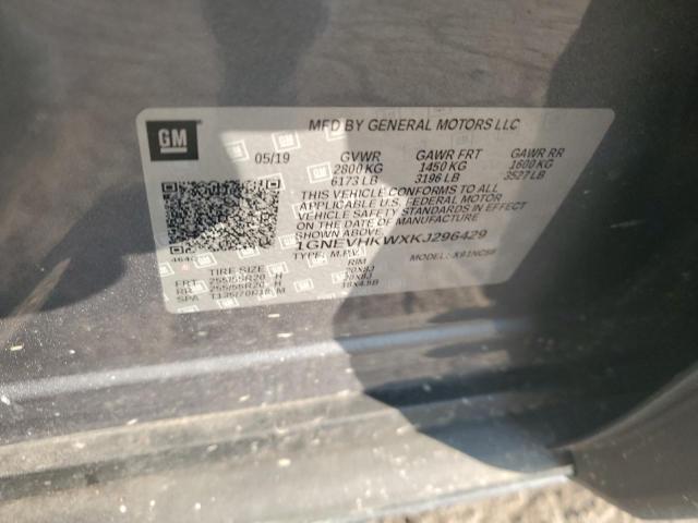 2019 CHEVROLET TRAVERSE LT 1GNEVHKWXKJ296429