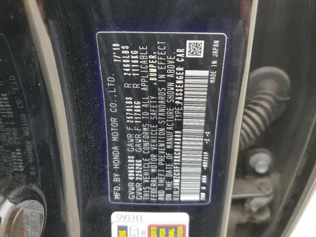 2019 HONDA CLARITY JHMZC5F1XKC004889