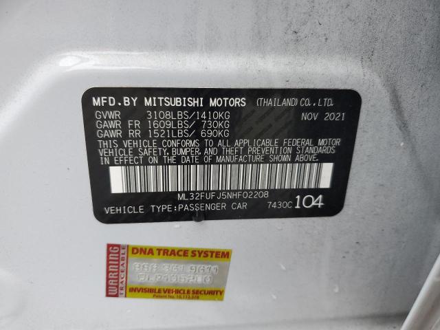 2022 MITSUBISHI MIRAGE G4 ML32FUFJ5NHF02208