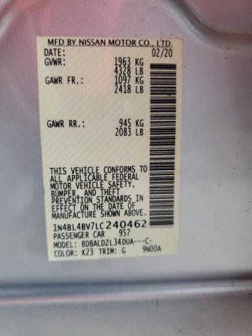 2020 NISSAN ALTIMA S - 1N4BL4BV7LC240462