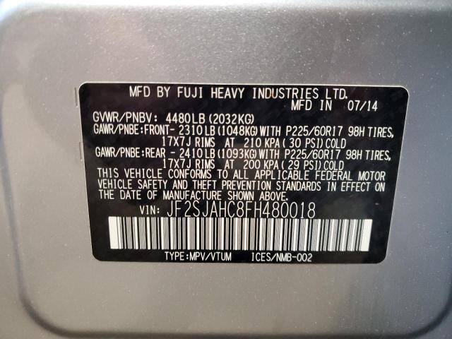 2015 SUBARU FORESTER 2 JF2SJAHC8FH480018
