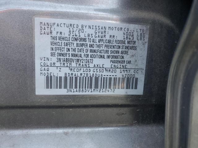 2021 NISSAN SENTRA SR 3N1AB8DV1MY212472
