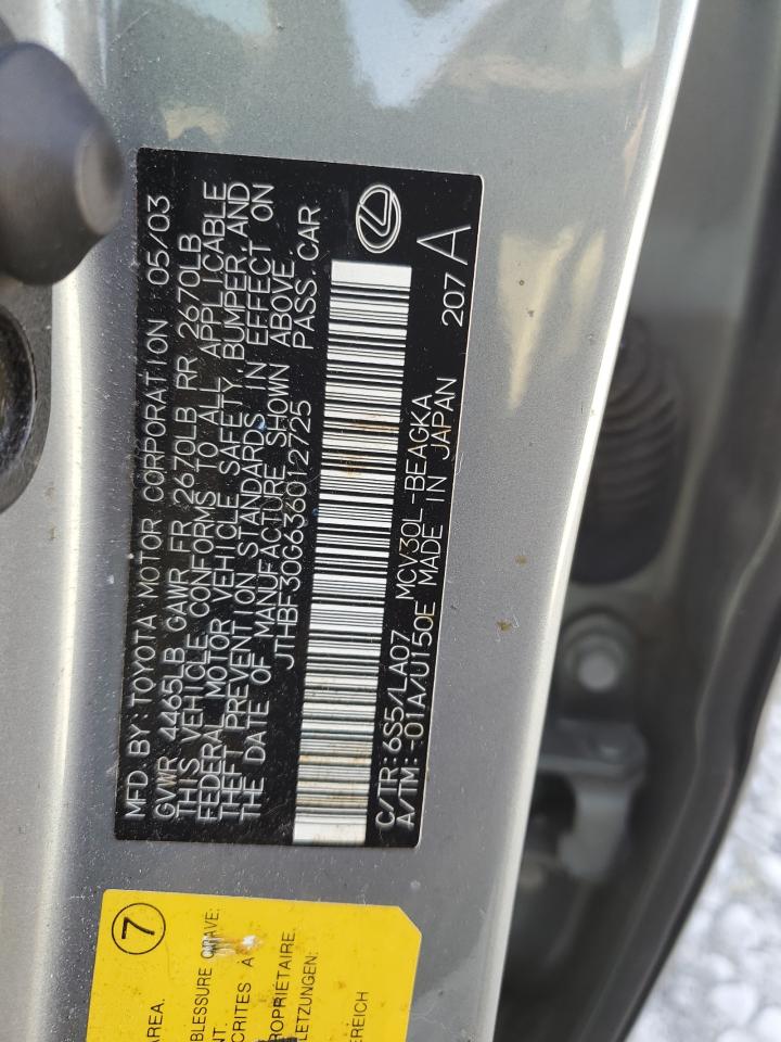 Lot #3284048800 2003 LEXUS ES 300