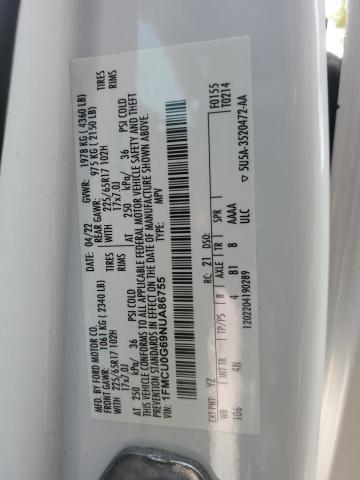 2022 FORD ESCAPE SE - 1FMCU0G69NUA86755